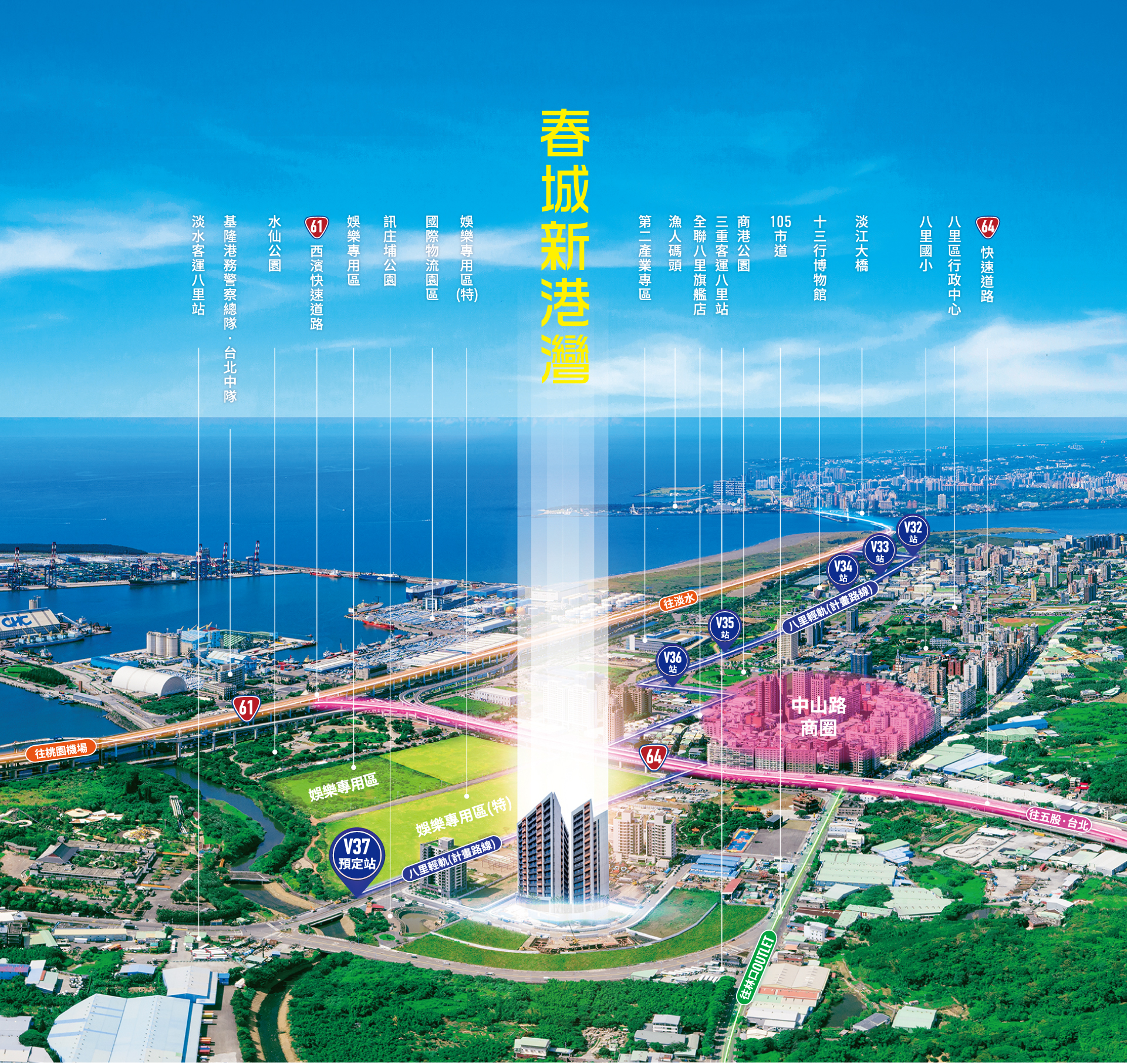 春城新港灣空拍圖